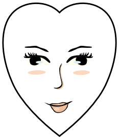 Gesichtsform herz
