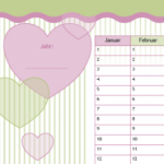 Menstruationskalender Candy-Herz