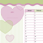 Menstruationskalender – Candy Herz