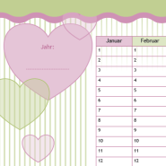 Menstruationskalender Candy-Herz