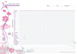 Zykluskalender Japanischer Garten Pink