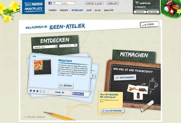 Nestlé-Produkttests Ideenatelier