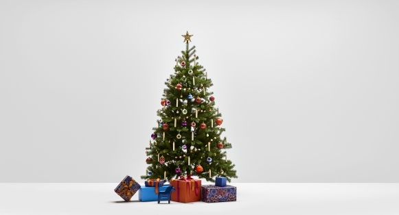 Boho Treasuries - Weihnachtsbaum Komplettset mit künstlichen Weihnachtsbaum und dazu passender Dekoration