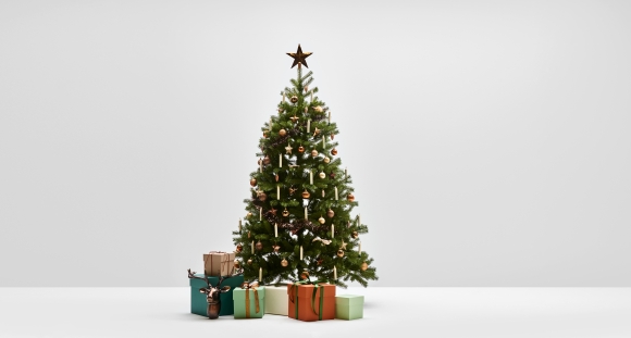 Enchanted Forest: Weihnachtsbaum Komplettset mit künstlichen Weihnachtsbaum und dazu passender Dekoration