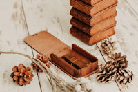 Gravierte USB-Box mit Holz
