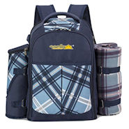 apollo walker picknick rucksack mit fleece decke und kühlfach